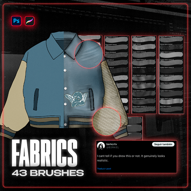 Fabric Brushes - Procreate