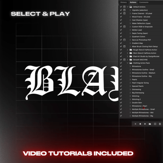 Clothing Actions Pack - Photoshop