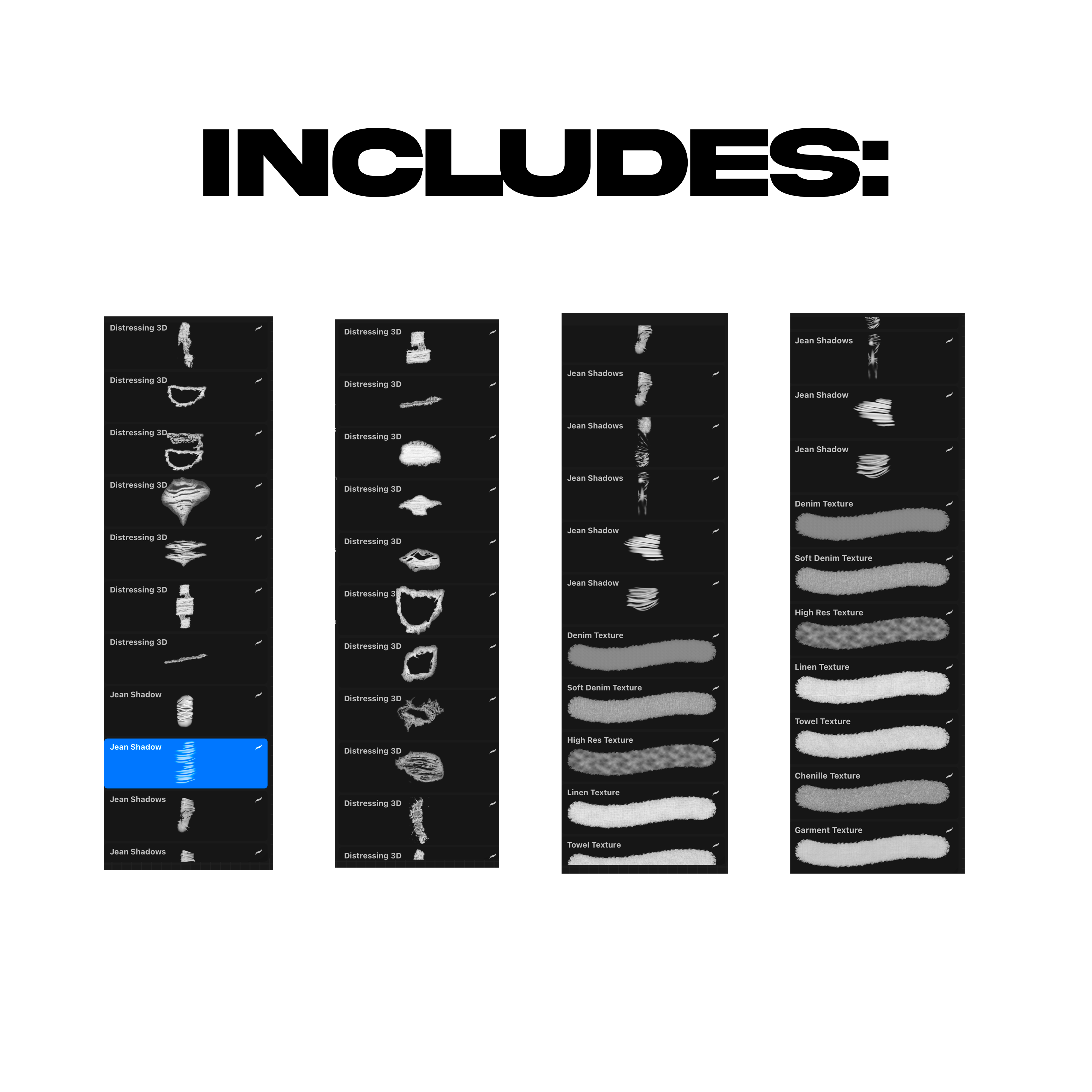 3D Distressing Brushes - Photoshop & Procreate