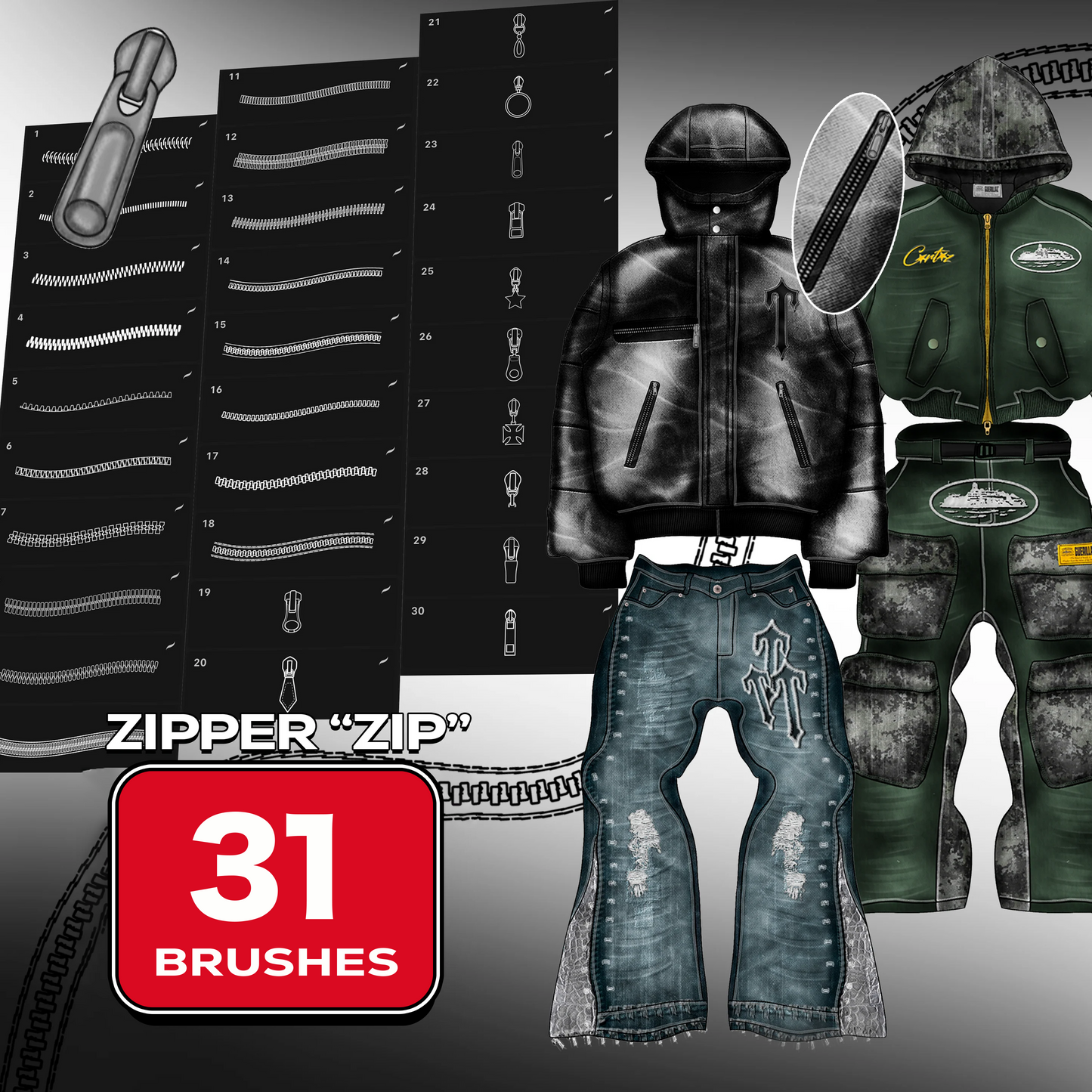 Zip Brushes - Procreate