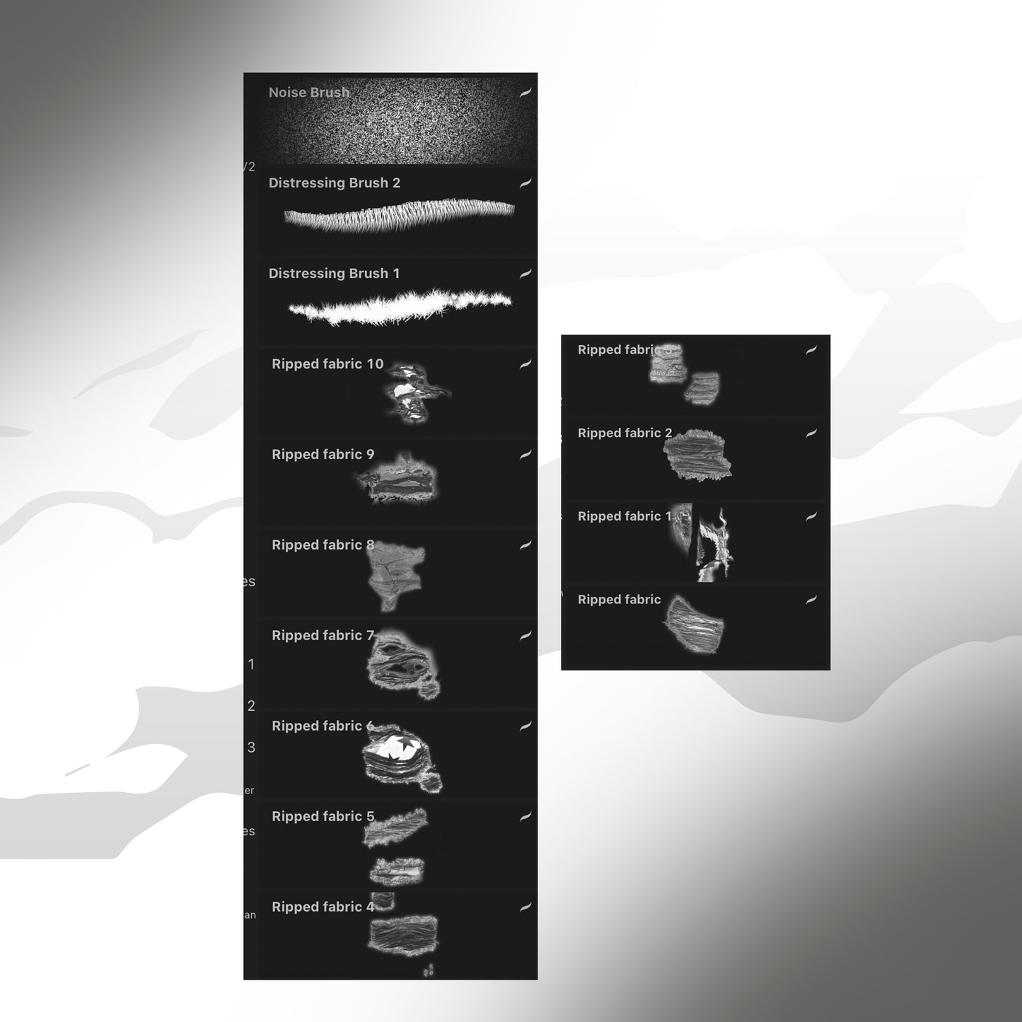 3D Distressing Brushes V2 - Procreate & Photoshop