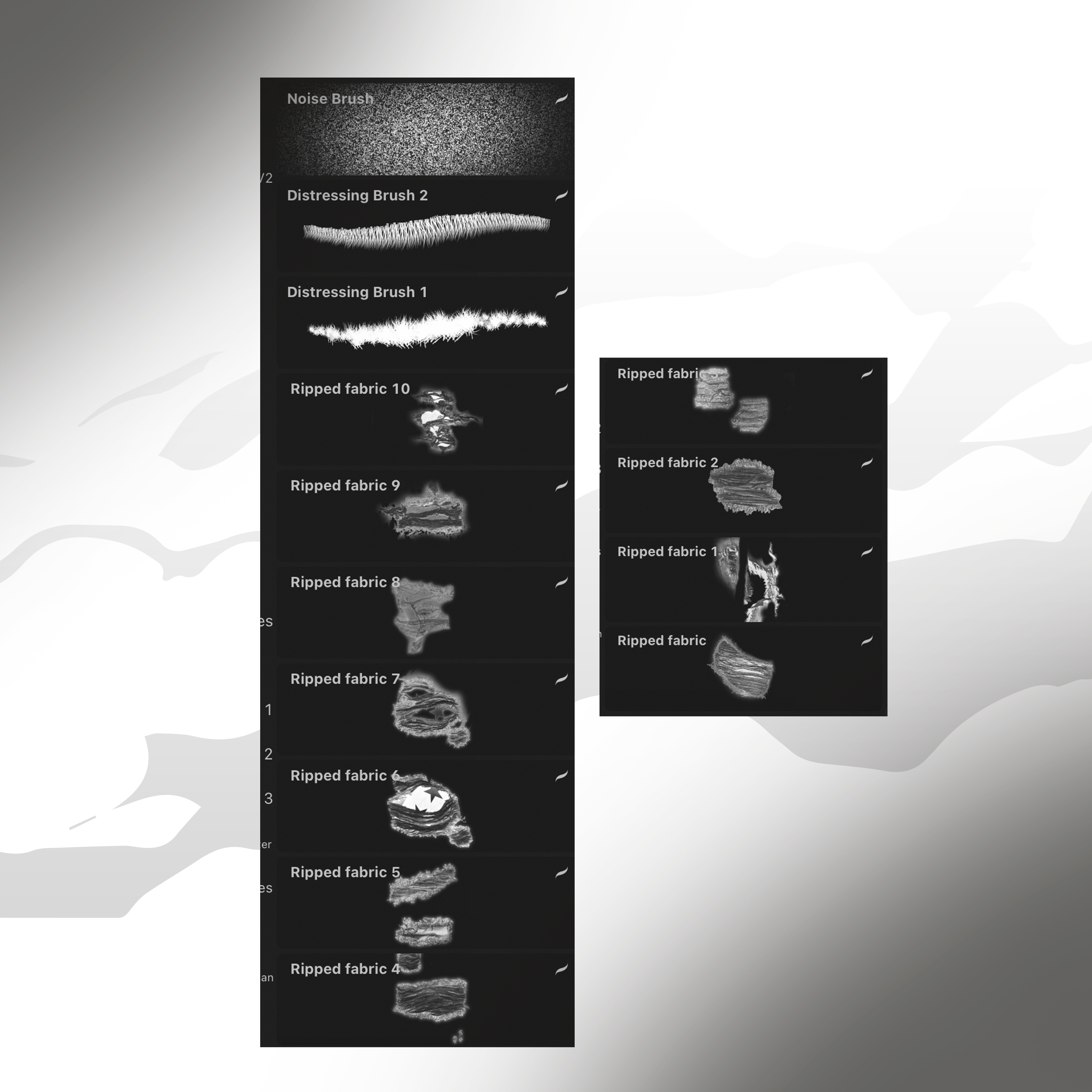 3D Distressing Brushes V2 - Photoshop & Procreate