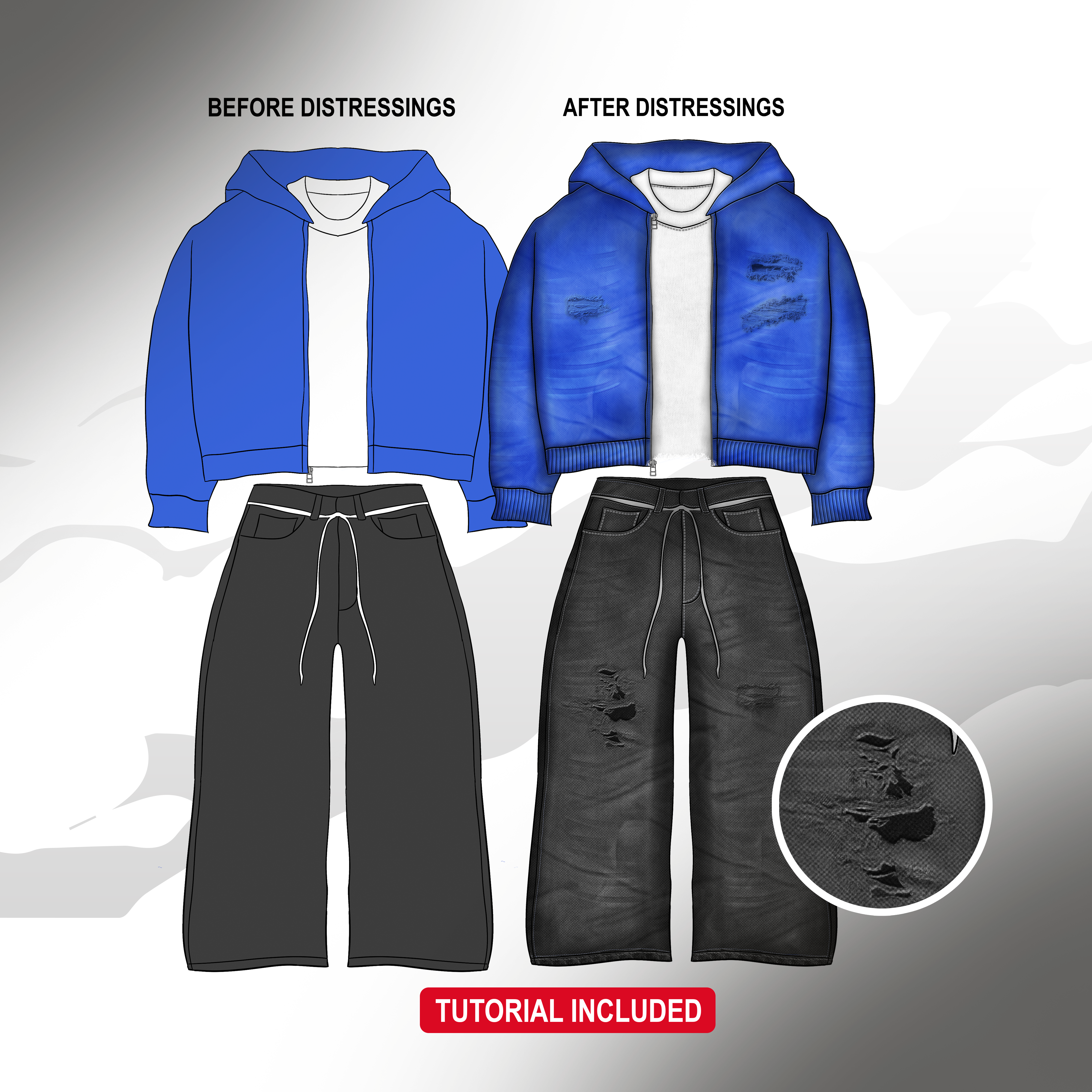 3D Distressing Brushes V2 - Photoshop & Procreate