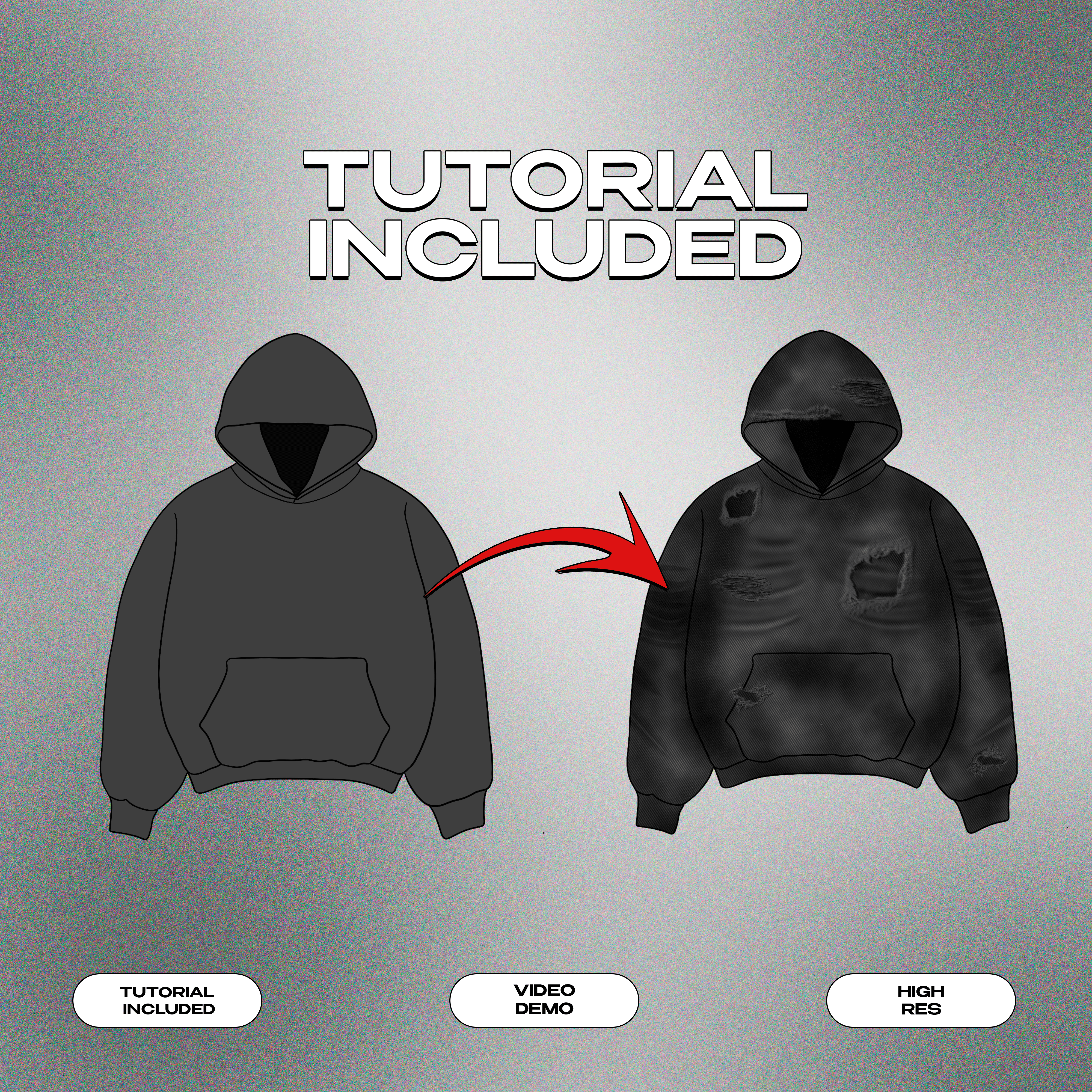 3D Distressing Brushes - Photoshop & Procreate