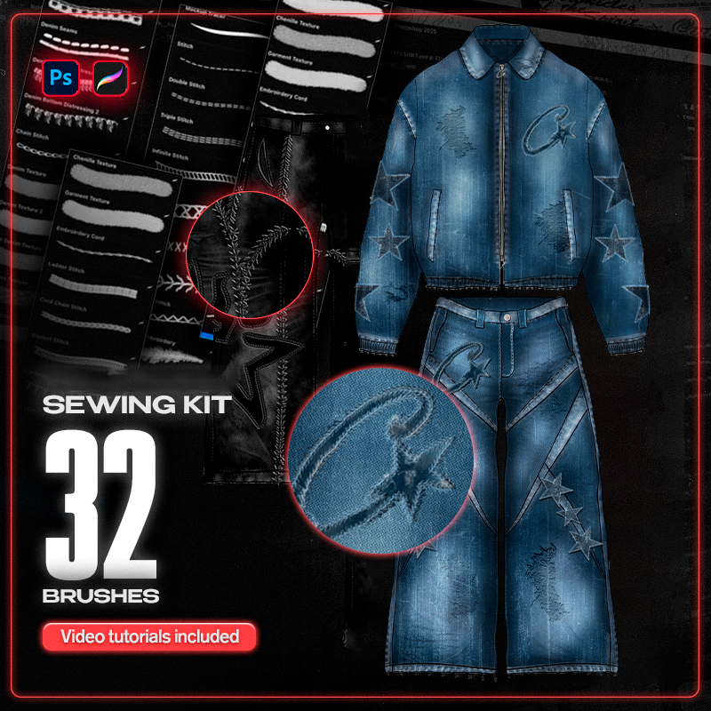 Brush Sewing Kit - Photoshop & Procreate