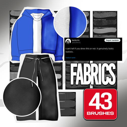 Fabric Brushes - Procreate