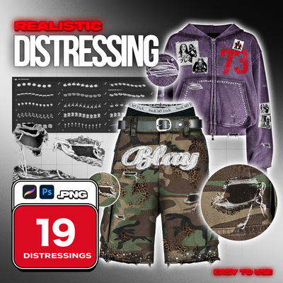 Realistic Distressings (HAND MADE) - Photoshop & Procreate