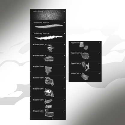 3D Distressing Brushes V2 - Procreate & Photoshop