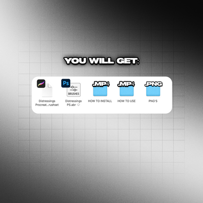 Realistic Distressings (HAND MADE) - Photoshop & Procreate