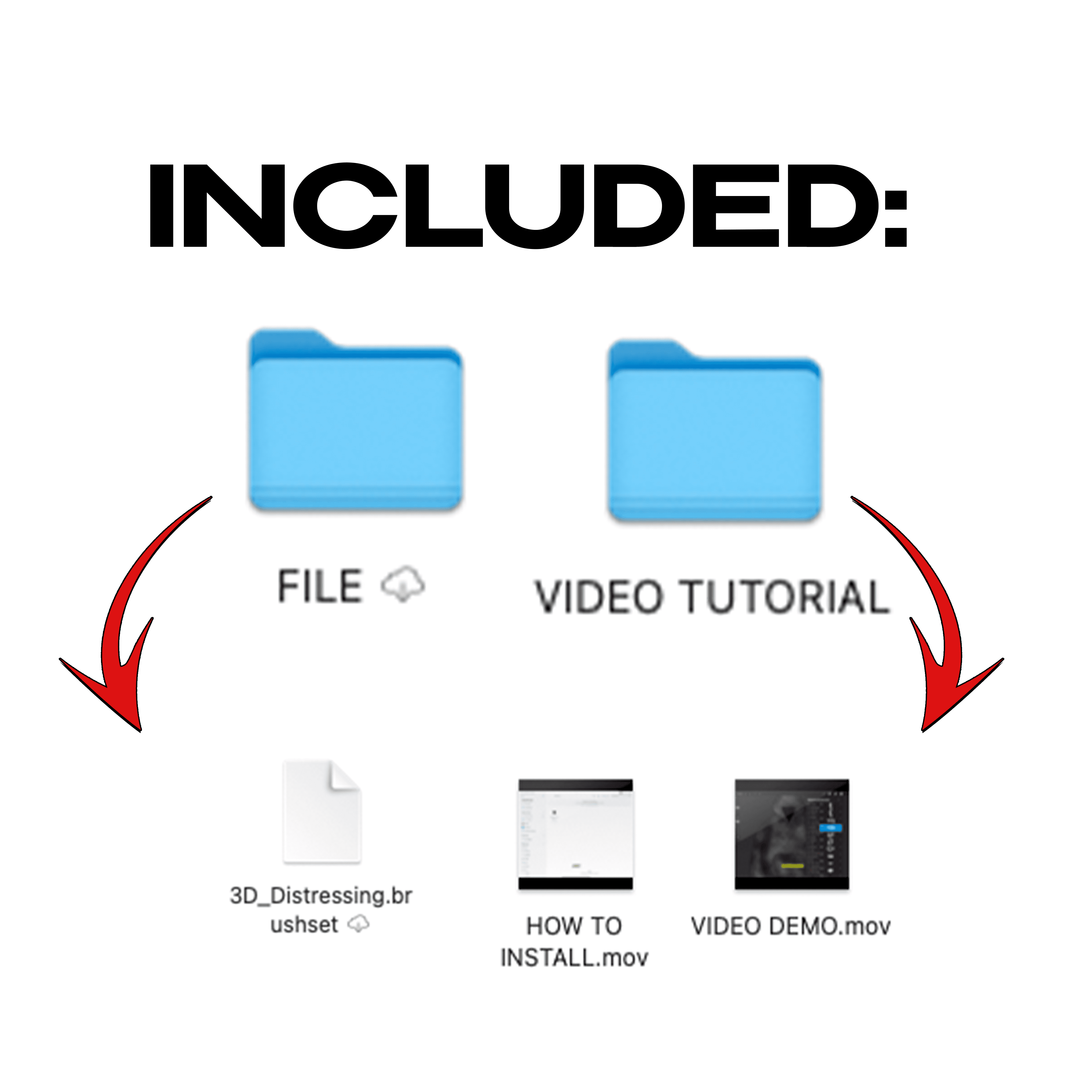 3D Distressing Brushes - Photoshop & Procreate
