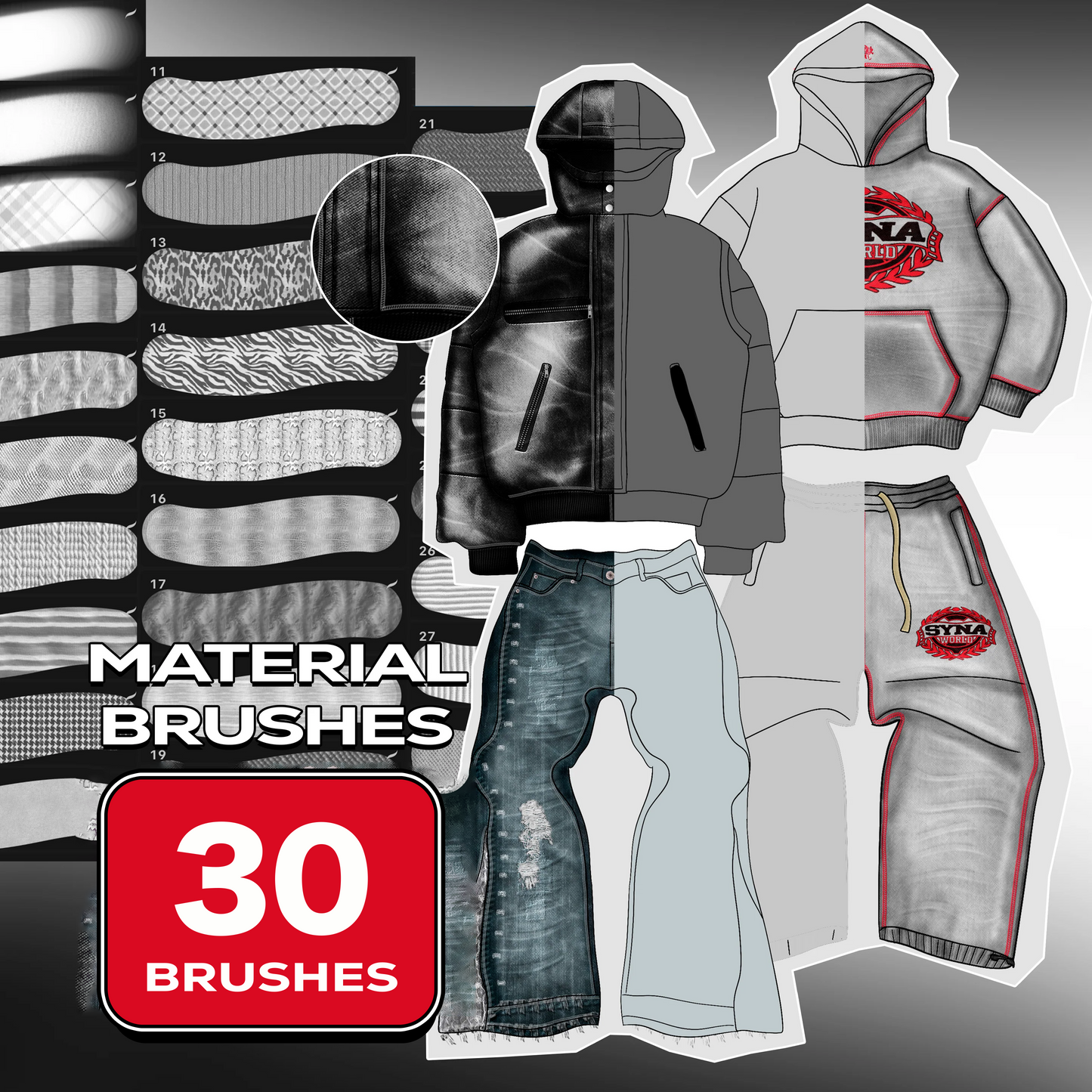 Material Brushes - Procreate