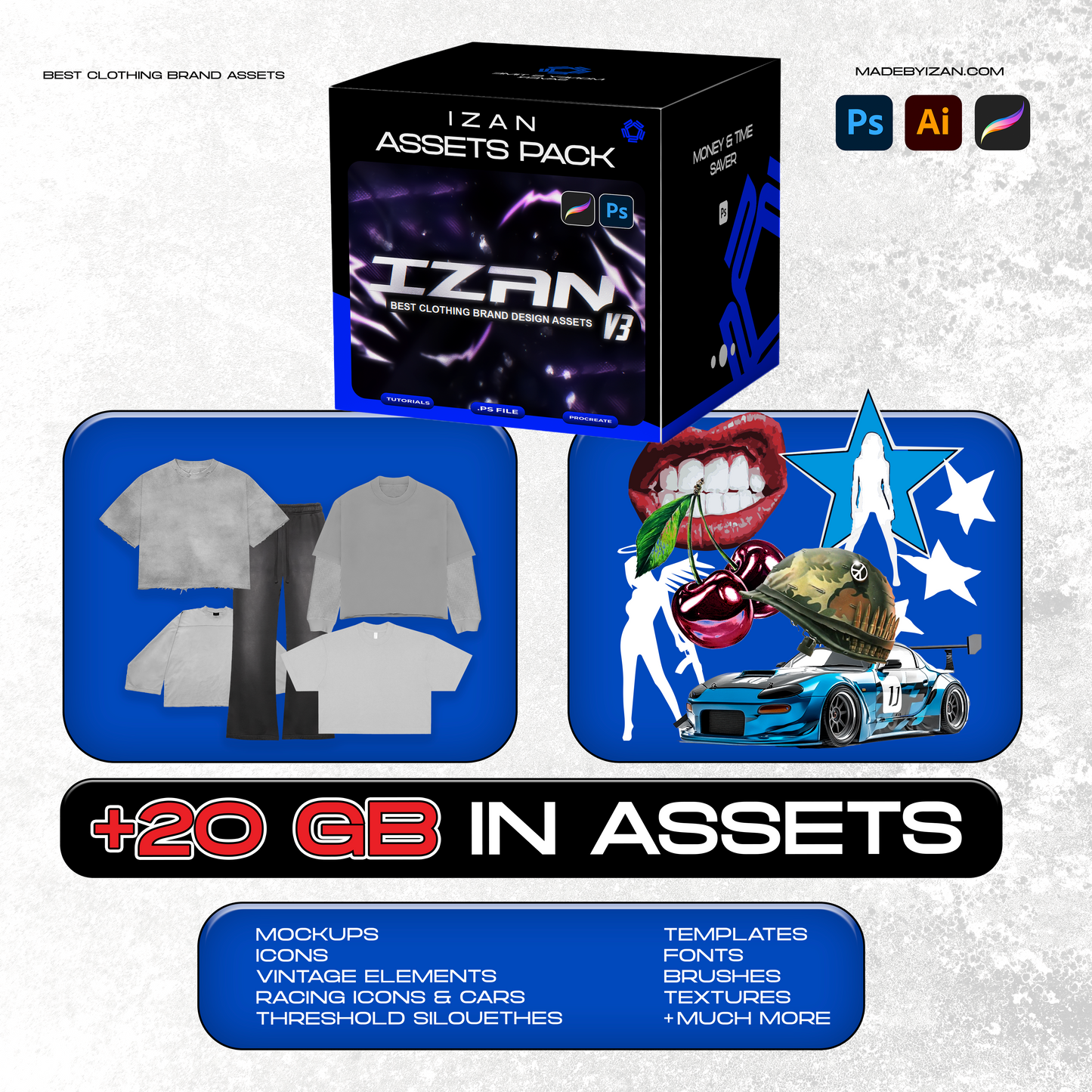 Izan Assets Pack V3 - Best Clothing Brand Assets